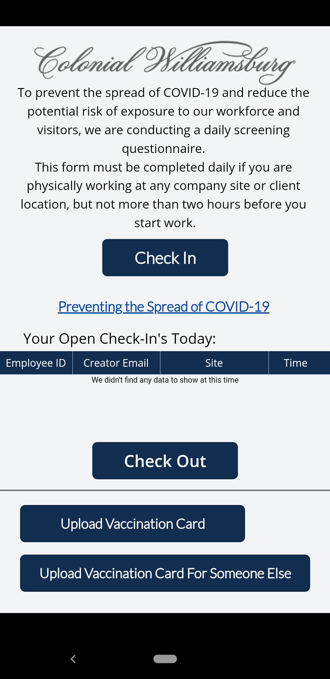 Bits & Wisdom > How to Submit your Vaccination Card > Main Screen.png
