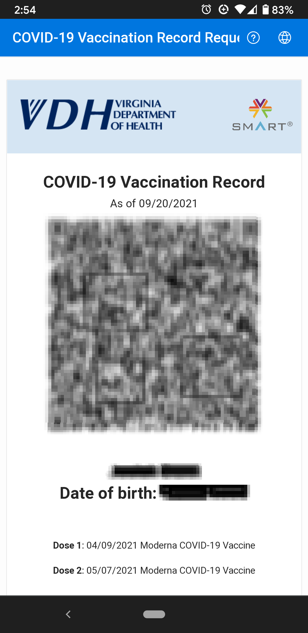 Bits & Wisdom > How to get your Vaccine Record from VDH > Screenshot_20210920-145452.png