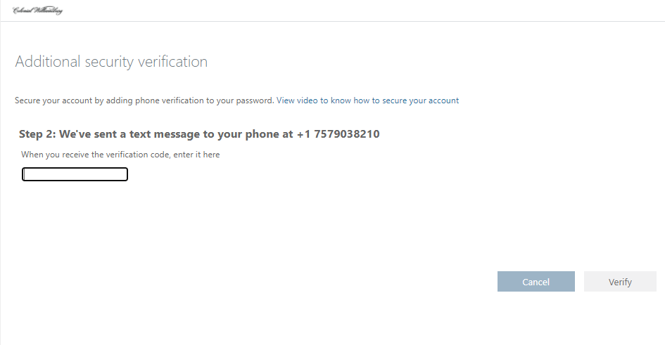 Bits & Wisdom > How to setup MFA - Text Code or Voice Calls > MFA4.PNG