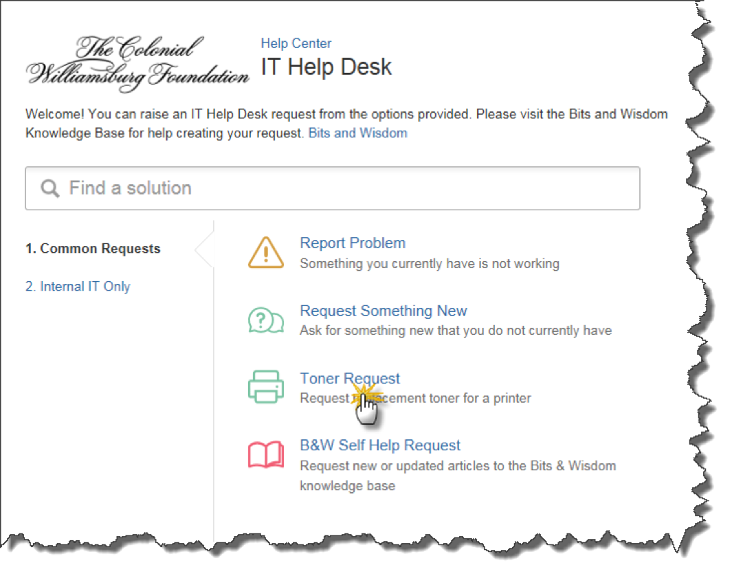 Bits & Wisdom > IT Support Portal Training and Information > Picture5.png